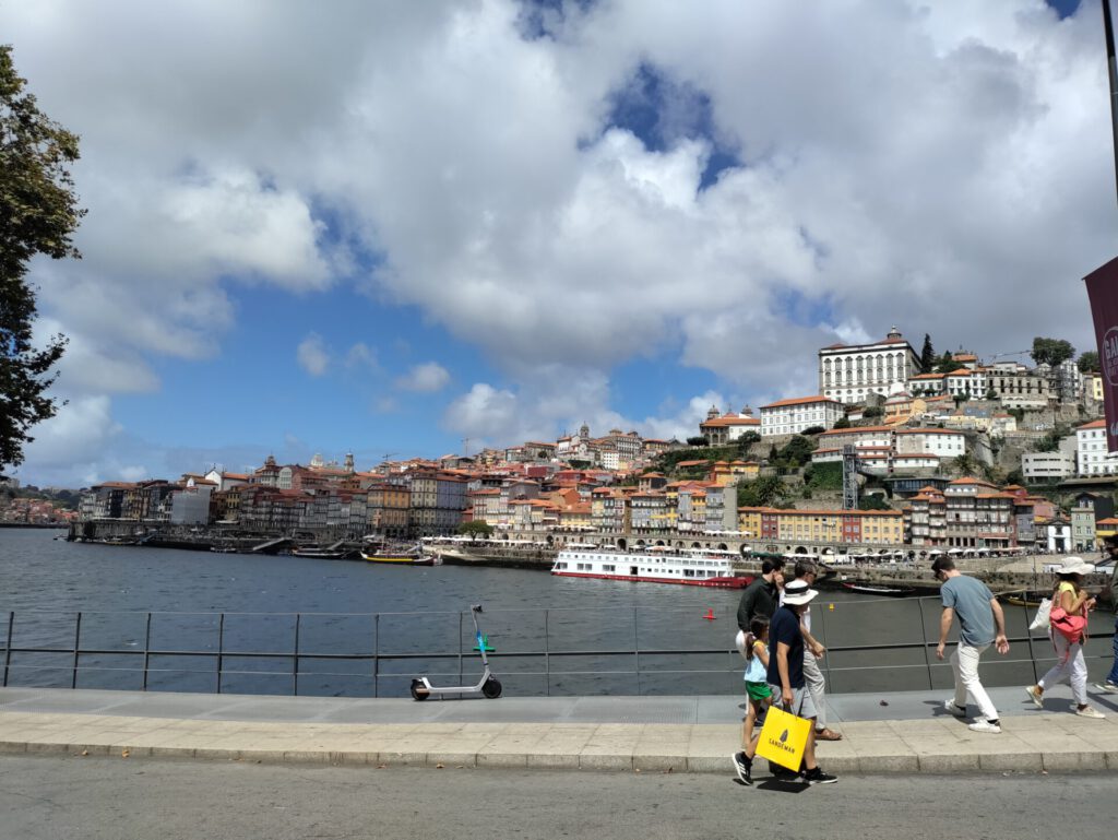 Blick auf Porto vom Fluss aus gesehen